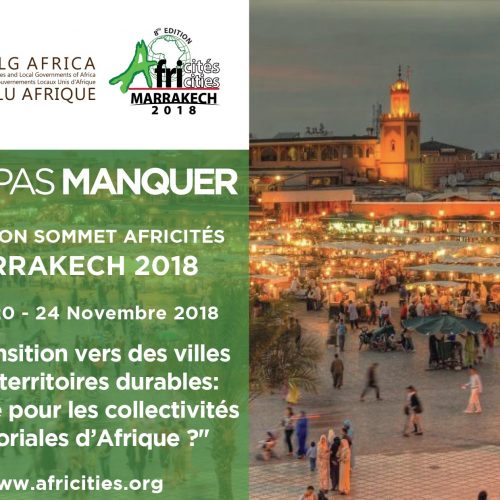 Le 8ème sommet Africités en novembre 2018 à Marrakech