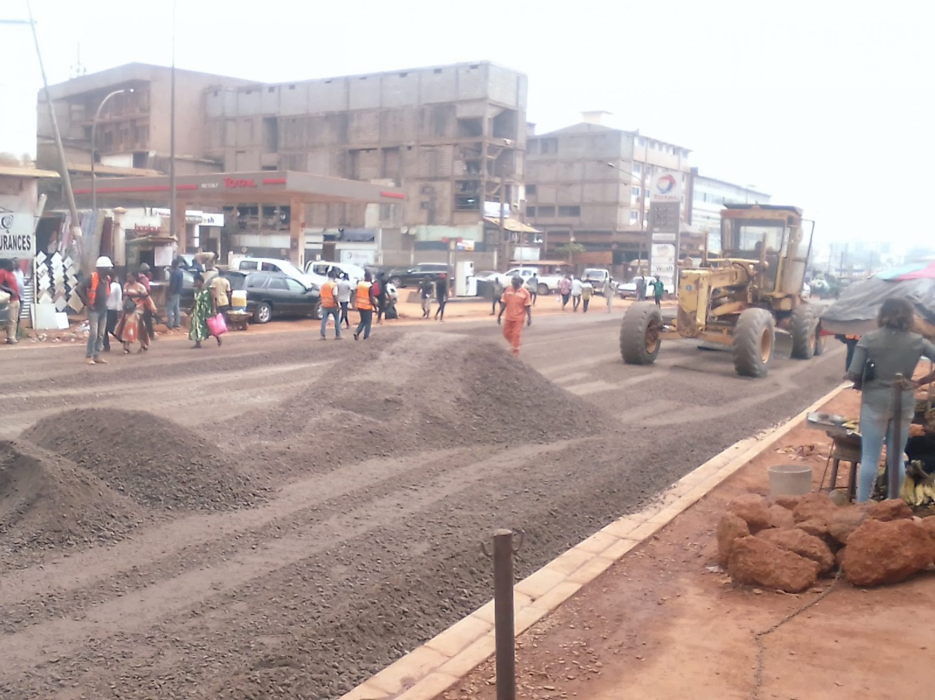 Yaoundé 2 : La route en pleine rénovation à Marché Mokolo